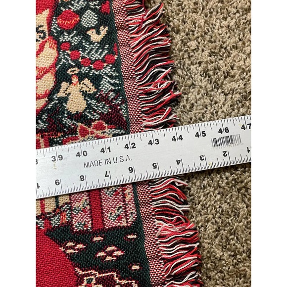 Christmas Throw Woven Blanket Santa Tapestry We Believe In Christmas Nice 68x46 - Picture 2 of 6